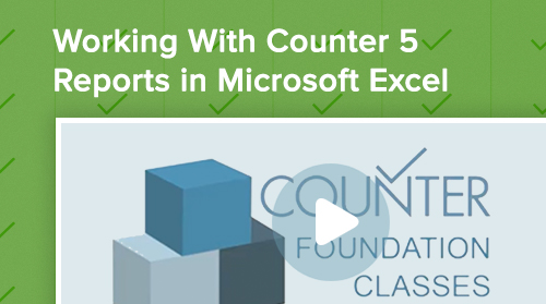 Working With Counter 5 Reports in Microsoft Excel